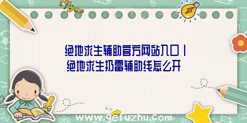 「绝地求生辅助官方网站入口」|绝地求生扔雷辅助线怎么开